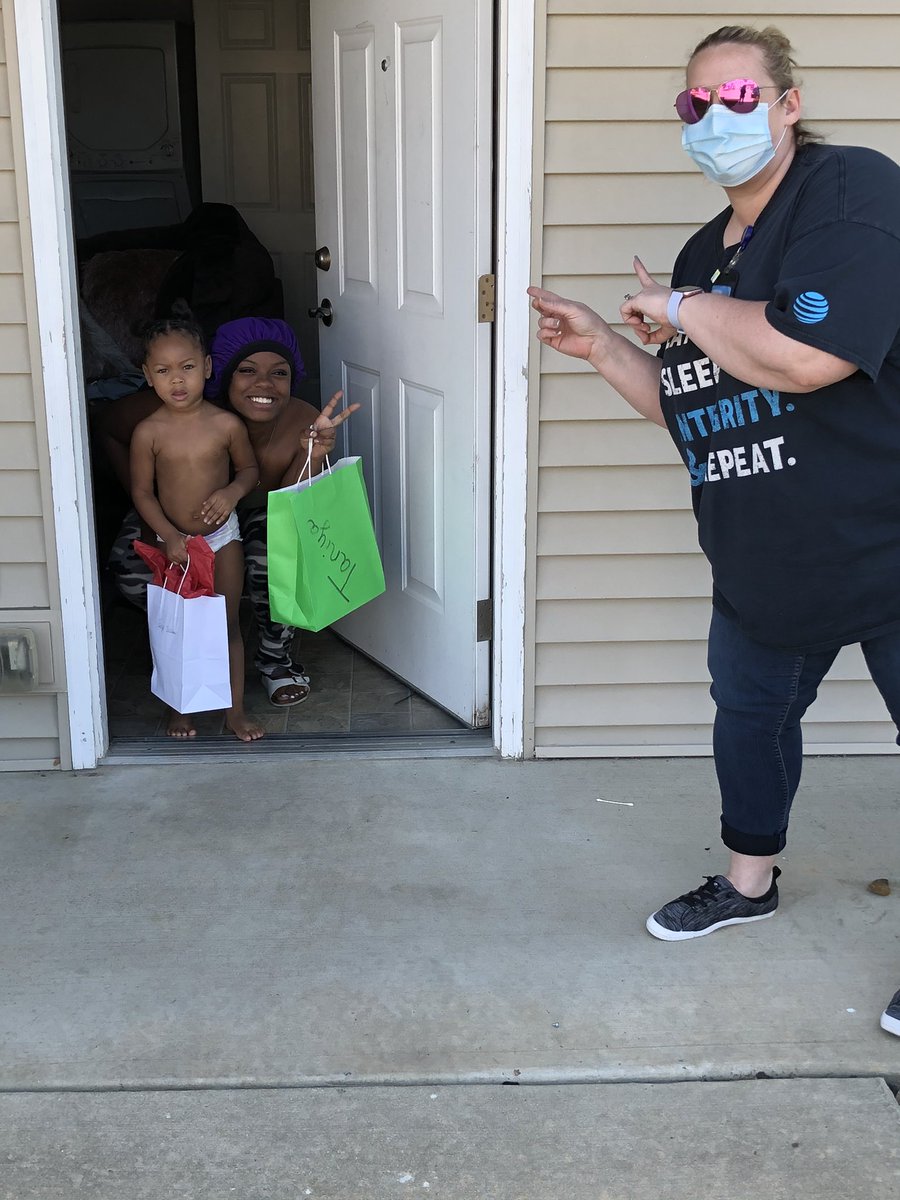 Taniya Williams and her baby were surprised when they opened their door to Nancy Fancypants and her craziness.