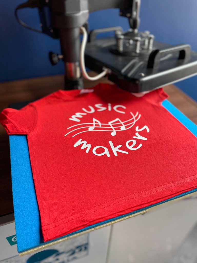 So excited to receive this picture of the childrens Music Makers Tshirt in production! Thank you <a href="/RocketApparelUK/">Rocket Apparel 🚀</a> they look amazing! Can’t wait to get the complete order! #lockdownbusiness #businessdevelopment #smallbusinessowners #workingtogether #newventures #excitingtimes