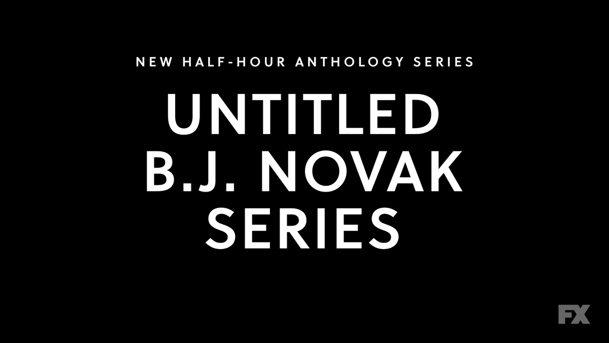 “untitled  @bjnovak half-hour anthology” a new original series that uses the boldest issues of our time to tell character-driven stories about the world we live