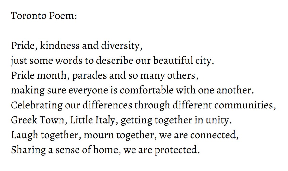 mart1n_tdsb's tweet photo. Next, my class writing poems about #Toronto our beautiful city! We tried to focus on the positive things and the things to look forward to. ☺ #poetry #poem #poems #poetrycommunity #poetrylovers #6ix https://t.co/dCbUqt78Qd