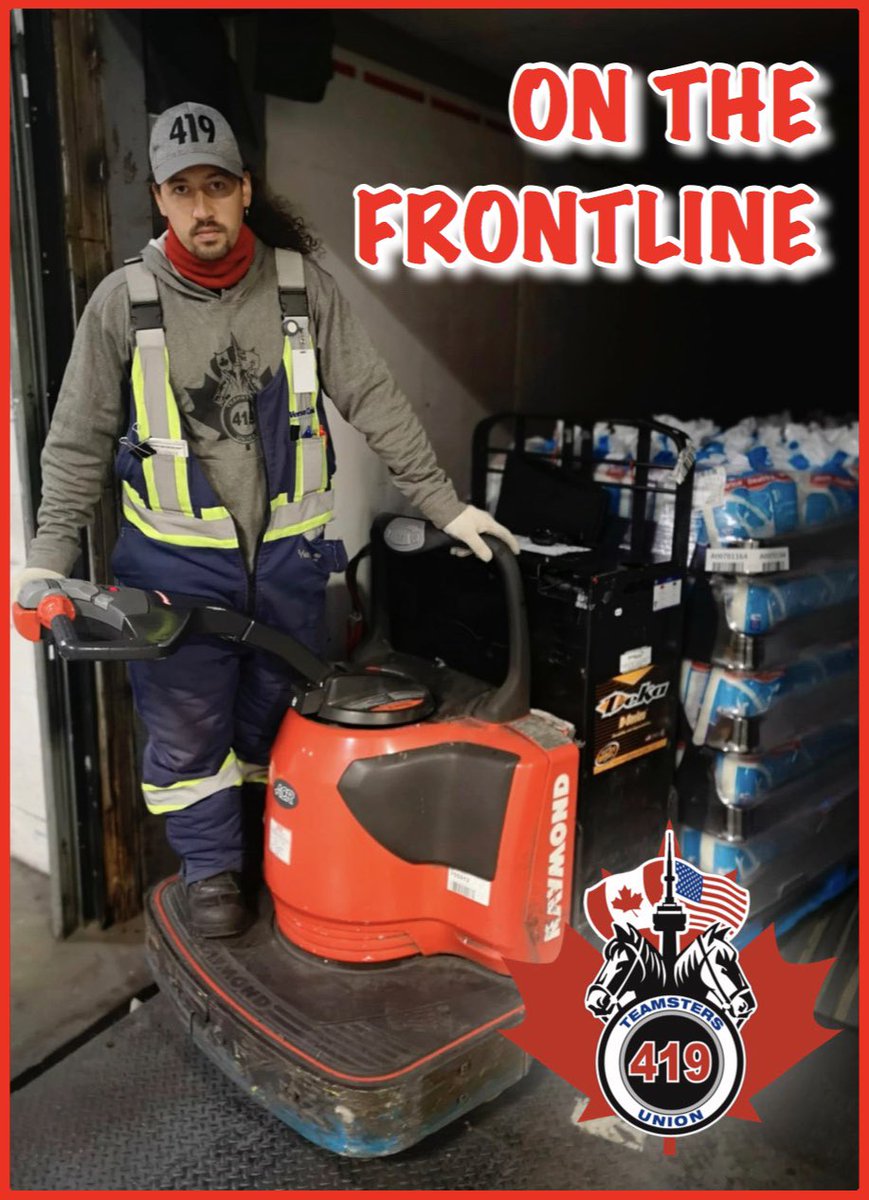 jasonsweet419's tweet photo. Teamsters on the Frontlines everyday throughout this pandemic, chief union steward Brandon Dawe at VersaCold Toronto making sure his team remains safe and strong, Thank you Brother Dawe βπΌ#TeamstersCanada π¨π¦ #Teamsters #VersaCold #Toronto #TeamstersWarehouseDivision #Covid19 βπΌ https://t.co/u3tYM0HiQb