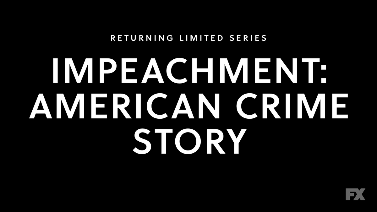 "impeachment: american crime story" starring  @beaniefeldstein,  @mssarahpaulson, and clive owen