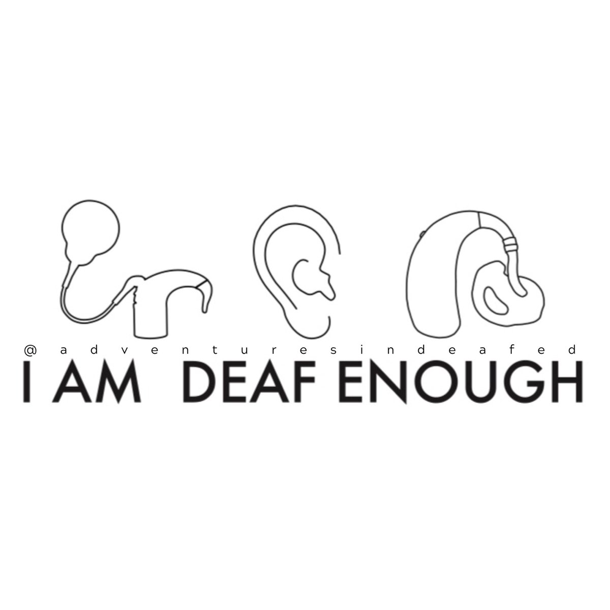 deafedadventure's tweet photo. I AM DEAF ENOUGH — This is a topic I’ve been wanting to talk about for a while now, but just haven’t found the right way to put it into words. I’ve had the sketches of this cochlear implant, ear, and hearing aid drawn onto my iPad for months now, but no words to go with it. https://t.co/LCvP8QMMTu