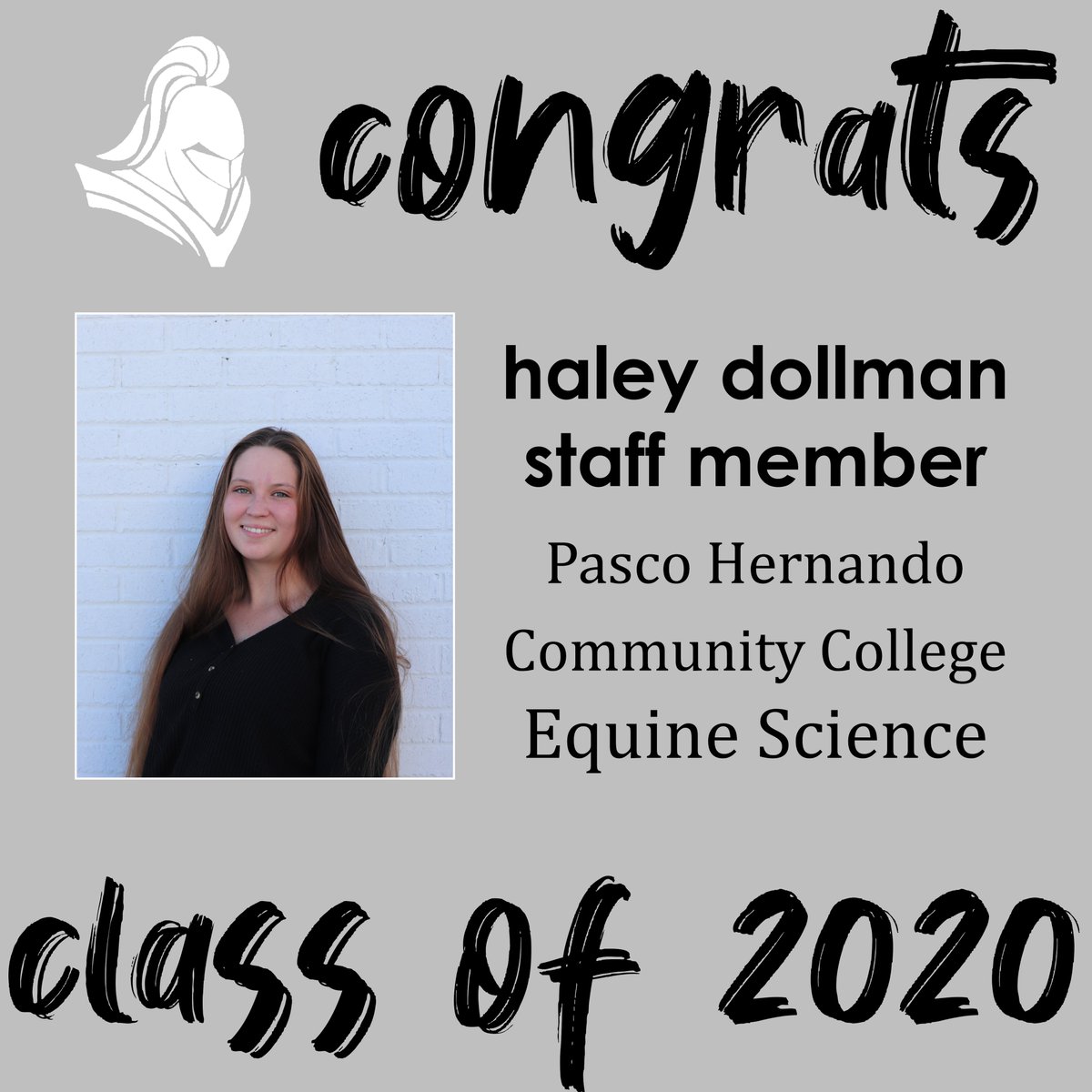 Next senior spotlight is first-year staff member, Haley. Her photography has grown tremendously since Aug. &amp; her work is everywhere in the book. She really came through w. beautiful tennis, softball &amp; other spring photos. We will miss you, and your amazing photography, next year!