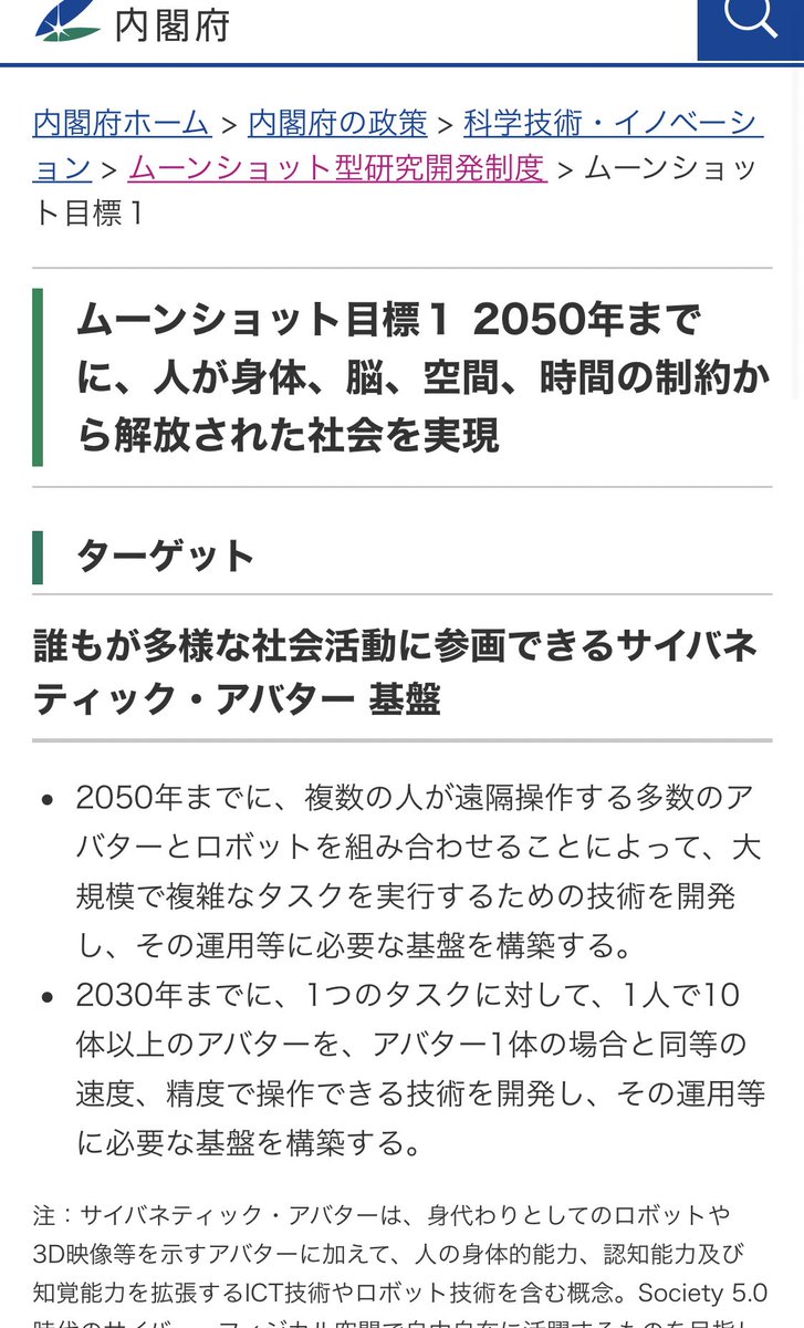 内閣 府 ショット ムーン