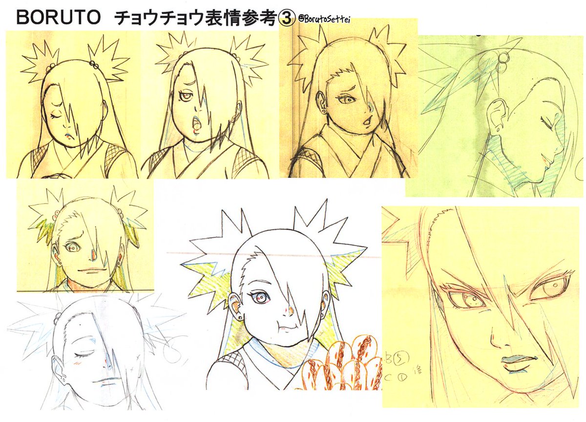 Chōchō Facial Expression Reference // チョウチョウ表情参考①②③