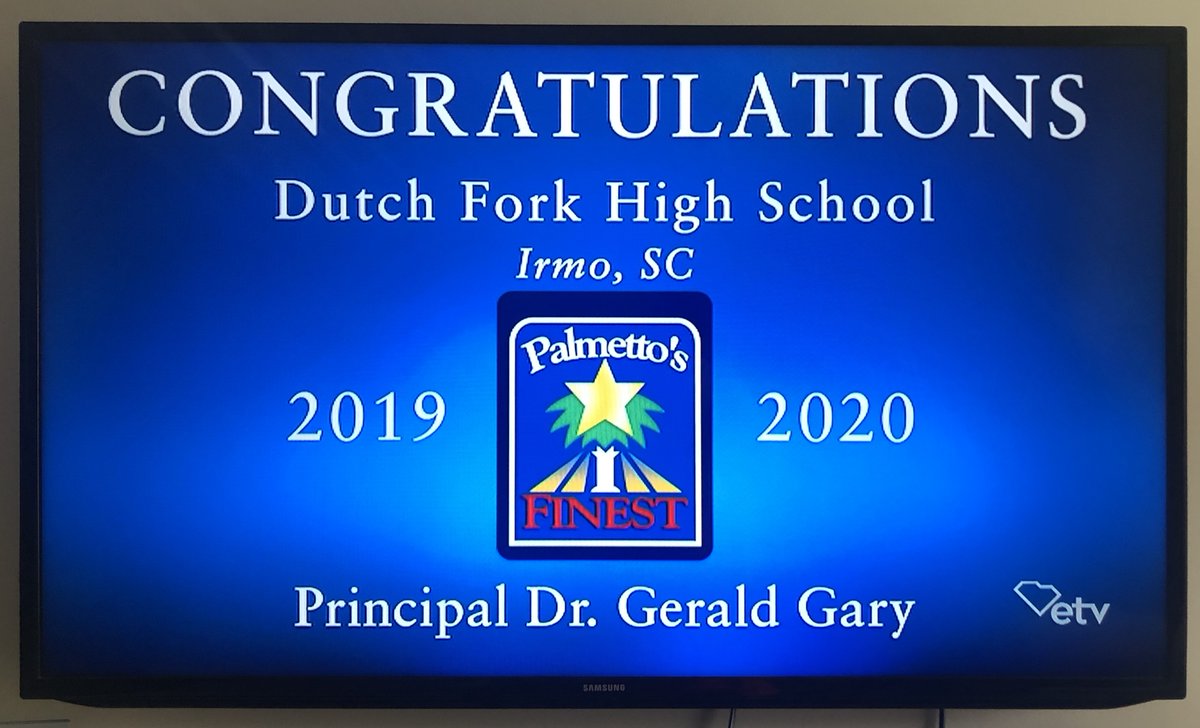 LexRich5Schools's tweet photo. 🌟🌴@dutchforkhigh named @SCASAnews #PalmettosFinest High School Award winner! 🎉 🎉🎉 Congratulations to Principal Dr. Gerald Gary, faculty, staff, students and parents! #Pridein5 #LexRich5Schools https://t.co/4UzAciBFx3