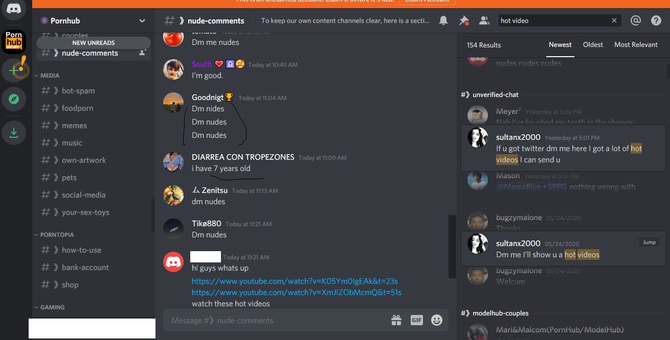 Laila Mickelwait 在twitter 上 Someone Just Sent Me This Pornhub Discord Group Screenshot Of Chat Member Advertising A 7 Yr Old Is Anyone Surprised By This Pornhub Is A Pedophile Paradise Traffickinghub