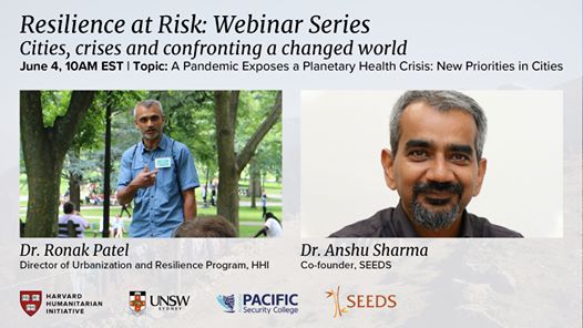 HHI's tweet photo. Join our live webinar June 4th: "Pandemic Exposes Planetary Health Crisis: New City Priorities," part 1 of our urban webinar series "Resilience at Risk: Cities, Crises and Confronting a Changed World" via FB Live w/ @SeedsIndia @UNSW @ANUmedia (APSC)
RSVP: https://t.co/qHFAFC78Sa https://t.co/YTOzapxkzI