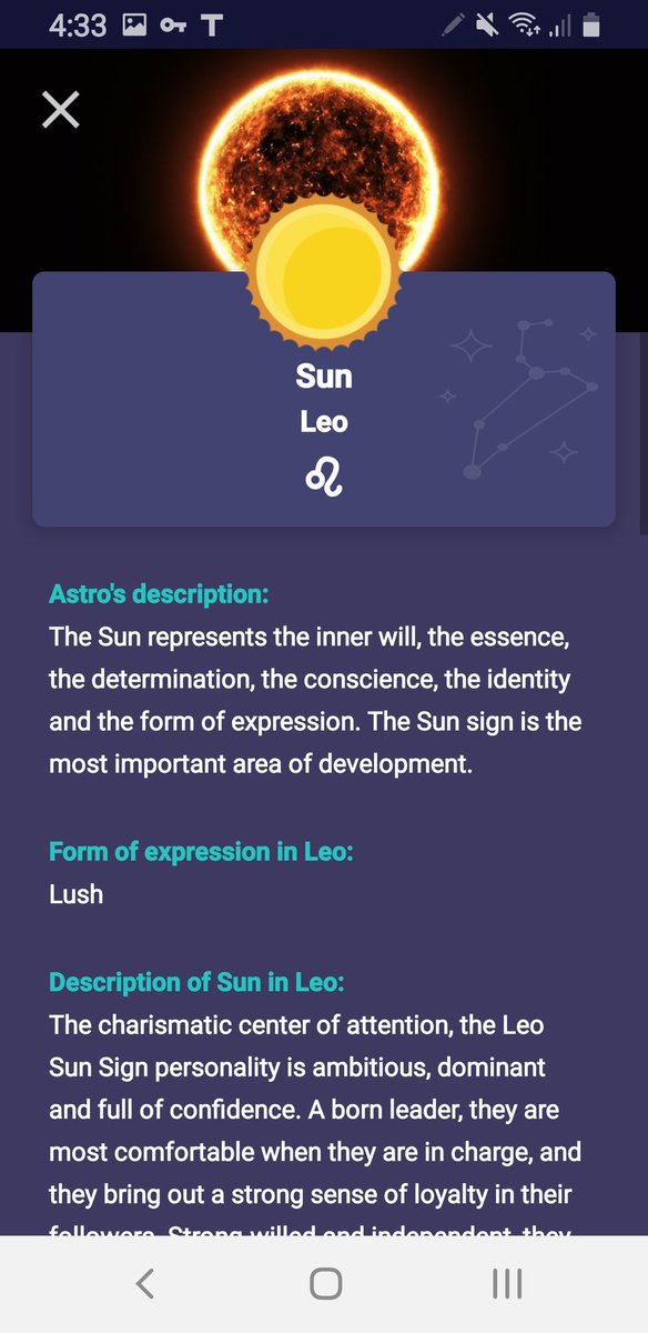 ☆ 𝐡𝐨𝐫𝐨𝐬 - 𝐧𝐚𝐭𝐚𝐥 𝐜𝐡𝐚𝐫𝐭 °°— the explanations per planet are in detail and it's perfect for beginners! you also get to add a profile of your loved ones manually (you'll have to watch an ad) or link your fb acc and see the charts of your fb friends
