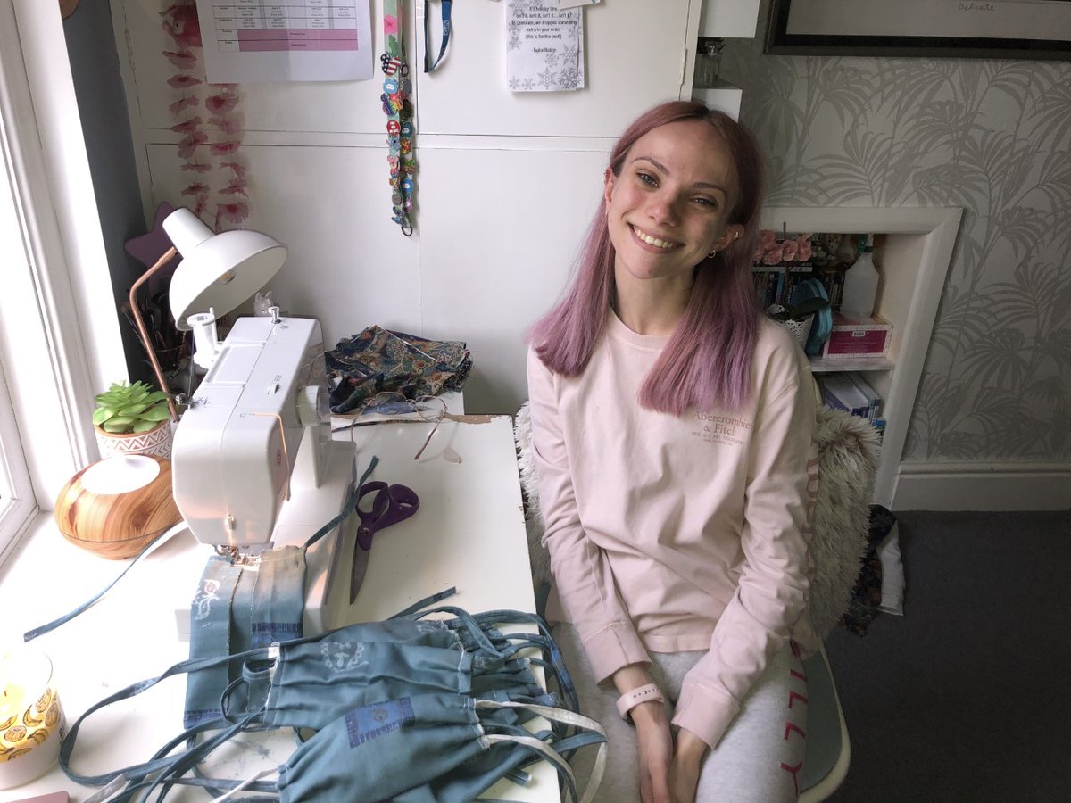 beatED's tweet image. A massive thank you to our amazing fundraiser Emily, who raised £190 for Beat by making 26 face masks for the NHS! Read more about fundraising for Beat here: beateatingdisorders.org.uk/virtual-fundra…
