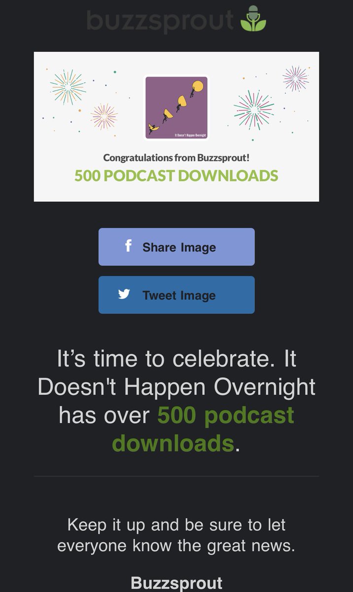 toni_adeyemi's tweet photo. Reached an awesome milestone for my podcast “It Doesn’t Happen Overnight” with over 500 downloads!!

Crazy to have a project focusing on young go-getters while simultaneously seeing progress in my own ventures! It def has NOT been easy, but seldom are the things we want the most! https://t.co/sZXId3jkAu