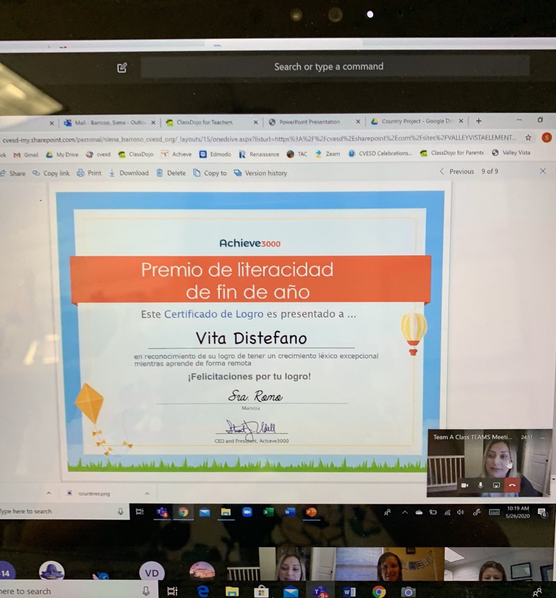 Popped into an end-of-year virtual Reading Rally for some of our 4th grade students!!!  Celebrating reading even while in quarantine!!! Onward &amp; Upward 💗 ⁦<a href="/CVESD_Valleyvis/">CVESD_Valley Vista Elementary School</a>⁩