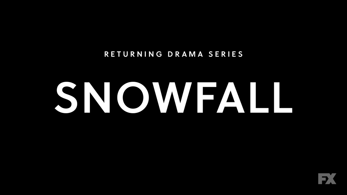 back in business.  @snowfallfx is coming back for season 4