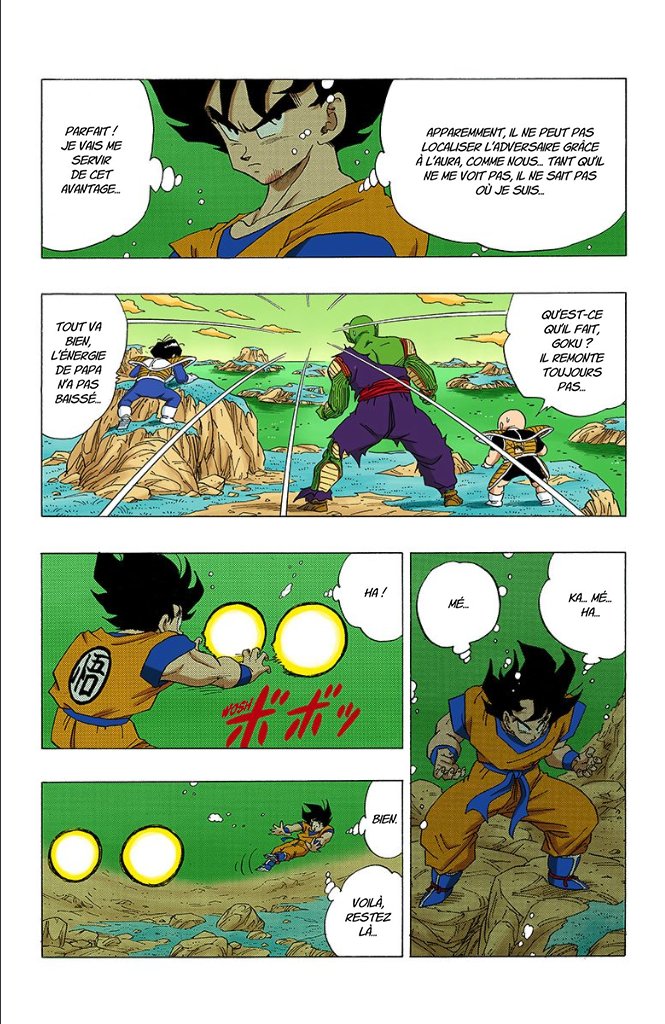 Je vais vraiment tenter d'être le plus clair possible pour que vous suiviez bien ma pensée.D'abord, voyez ces 4 planches du manga original mettant en scène Goku et se passant à 4 époques différentes.Dites-moi quel est leur point commun ?