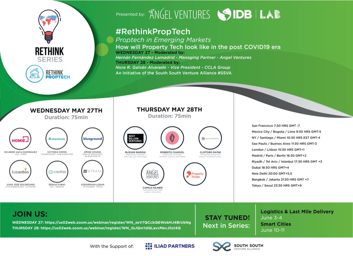 AVM_Mex's tweet photo. #RethinkPropTec🚀Join us tomorrow with
@HomieMx_ @Alquilandocom @Creditas_Br @Tucanton @theblueground and @strata_prop to discuss Covid-19’s impact on #EmergingMarkets! Moderated by: @hernanAVM👇🏻
#Startups @RethinkSeries🌎
https://t.co/X3hTO5jiJJ https://t.co/iuSavIEn89