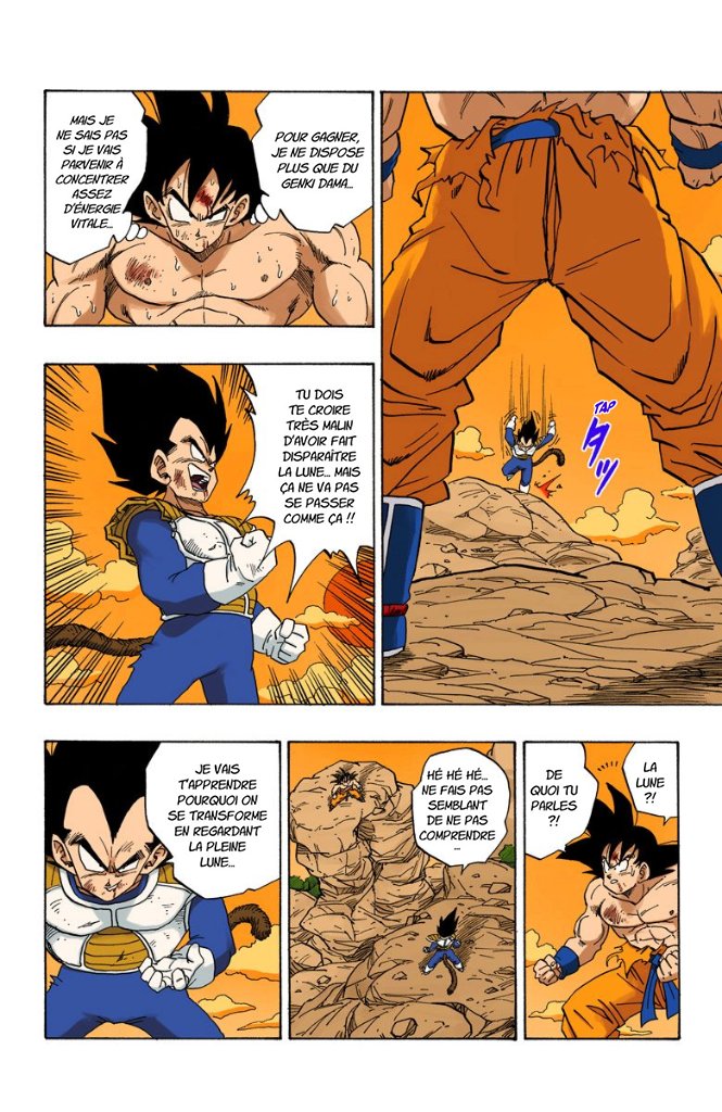 Tout simplement:GOKU SE PARLE A LUI-MÊMEIl analyse le combat en se questionnant puis, petit à petit, en trouvant lui-même les solutions. En suivant son cheminement, Toriyama nous permettait de nous attacher au perso, lui donner du crédit, de la personnalité. Voici 4 exemples: