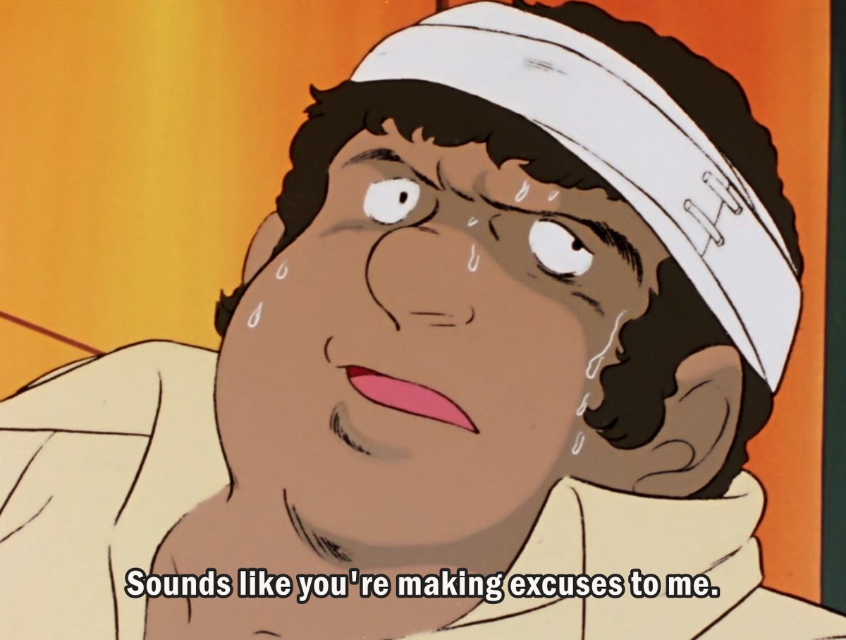 Ryu is the onNLY one with ANY emotional inteligence on this ship like "jUST TALK TO YOUR SHIPMATES AND WORK OUT YOUR ISSUES mmmMMY GOD" idk what it means here that ryu is a)fat, b)black, and c)the only one with any sense. He really does carry this entire show in his back huh.