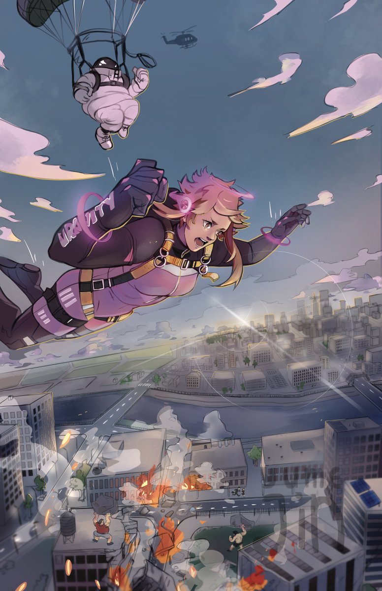 My full piece for the amazing <a href="/antigravityzine/">Antigravity Zine</a> which is full of Uravity goodness. :D Loved working on this! #BNHA #urarakaochako #fanart