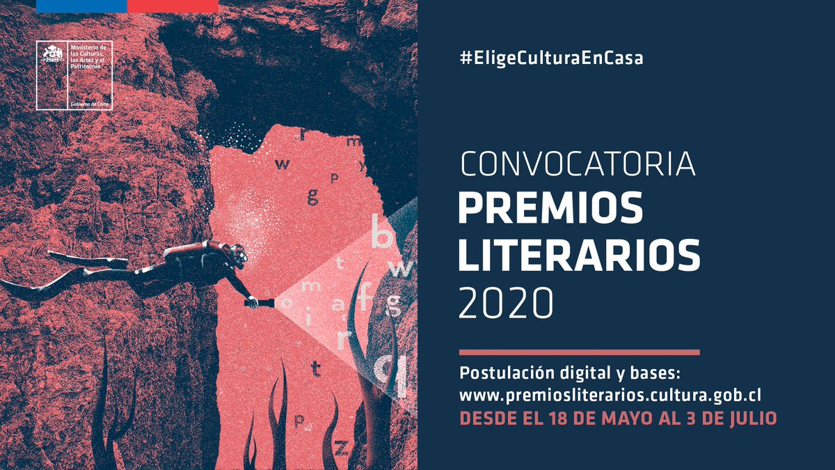 Postula tu obra, inédita o publicada, a una de las 23 categorías de los siete #PremiosLiterarios que otorga el Ministerio de las <a href="/culturas_cl/">Ministerio de las Culturas</a>. Cierre de postulaciones: 3 de julio premiosliterarios.cultura.gob.cl