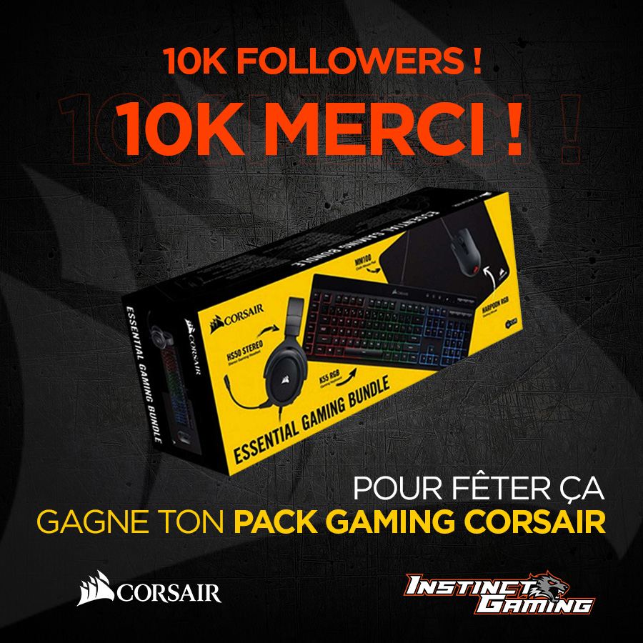 InstinctGam's tweet image. 🔥 GIVEAWAY ! 🔥
Pour fêter nos 10K followers, Gagne ton pack Gaming @CORSAIRFRA !

Pour cela : 
RT &amp;amp; Follow @CORSAIRFRA et @InstinctGam 

Sélection du gagnant le 31/05/2020.

Bonne chance à tous !