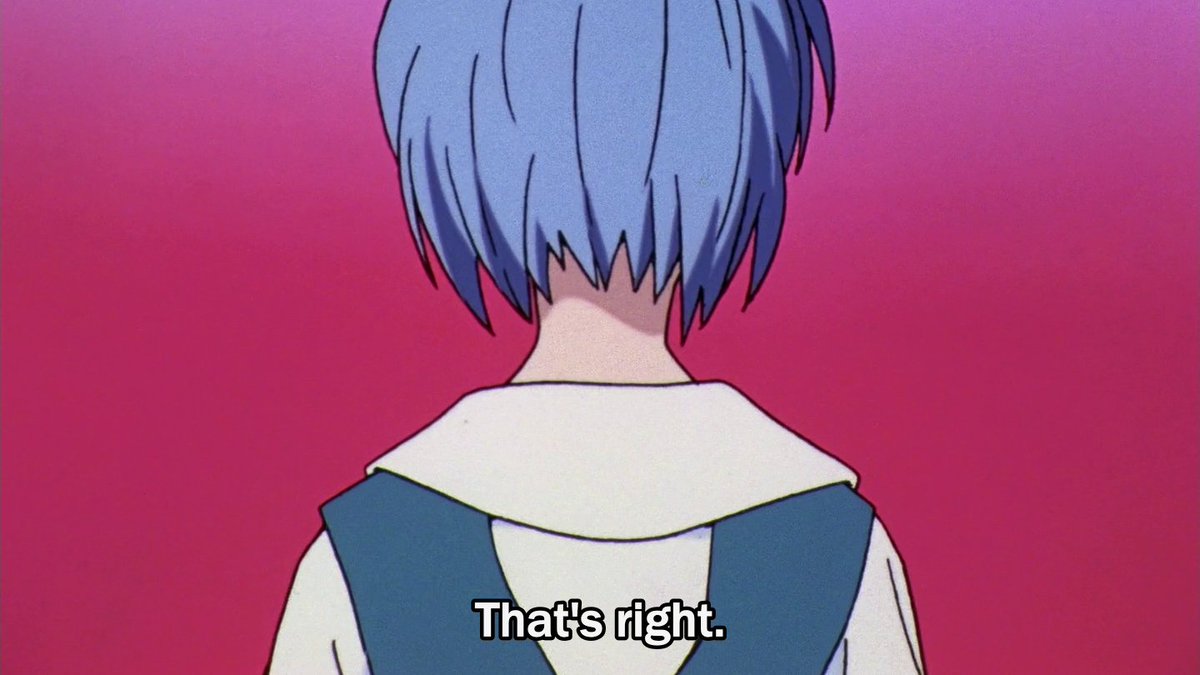 but their visual/thematic opposition is insufficient to explain their contempt for one another. rei& #39;s sacrificial attitude draws asuka to her darkest, most painful place. before asuka resolves to be independent, she relents with her mother out of love: "okay, i& #39;ll die with you."