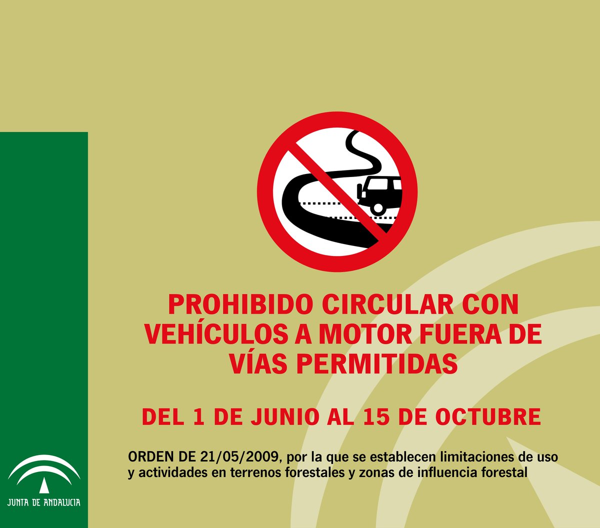 Bomberos1993's tweet photo. BOMBEROS POZOBLANCO 🚒 🏍️ 🛻
Recuerda del 1 de junio al 15 de octubre.
PROHIBIDO circular con vehículos a motor fuera de vías permitidas en los espacios forestales y zonas de influencia forestal de Andalucía
#Bomberos #LosPedroches #Andalucía https://t.co/15Cl2c9USc