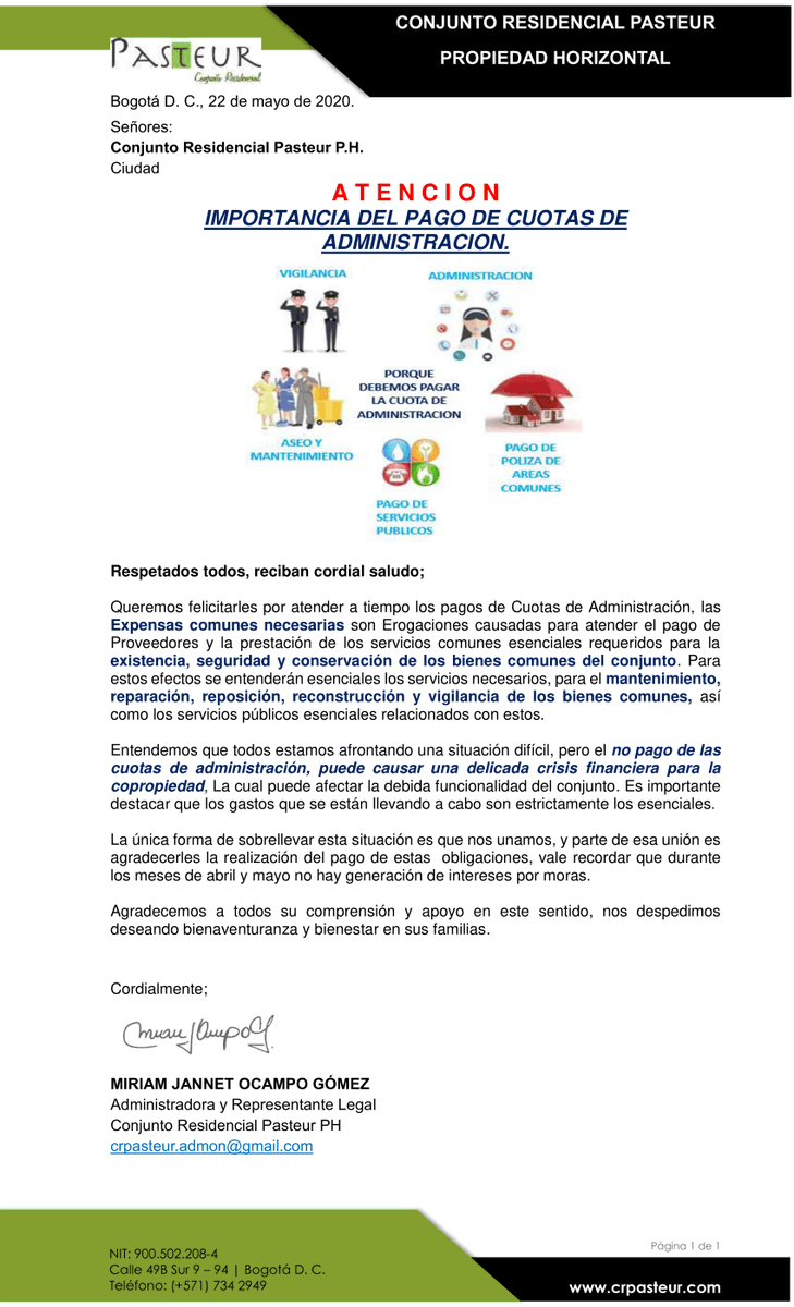 ConjuntoPasteur's tweet photo. Buenas tardes estimada comunidad. Se comparte comunicado de la administración. #Yosoypasteur https://t.co/6b3eiR2QCx