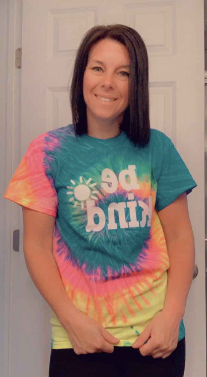 speters_clsd's tweet photo. A to Z countdown: T is Tie Dye day!! I’m rocking my tie dye “be kind” shirt! #CWOODPBIS https://t.co/vsOkKw07Z5