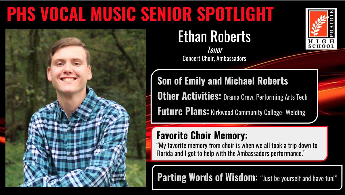 Congratulations, Ethan Roberts!