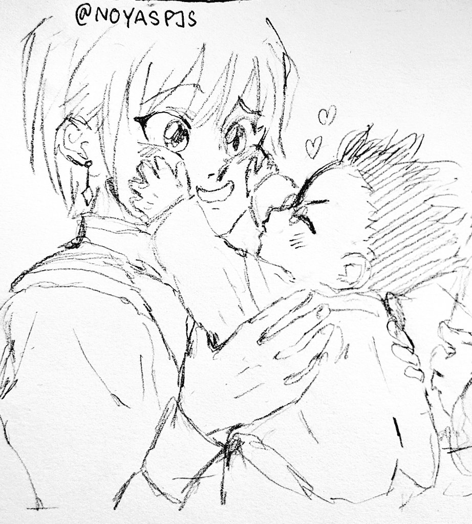 ???? – today as a palate cleanser for ytd's angst i humbly offer u a sketch of leorio and kurapika holding baby kurapika and baby leorio ? ✨

#Leopikaweek2020 
#Leopikaweek2020 