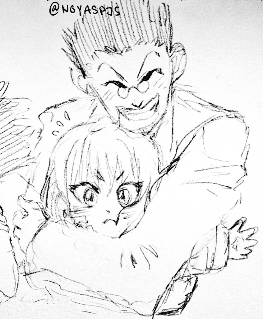 ???? – today as a palate cleanser for ytd's angst i humbly offer u a sketch of leorio and kurapika holding baby kurapika and baby leorio ? ✨

#Leopikaweek2020 
#Leopikaweek2020 