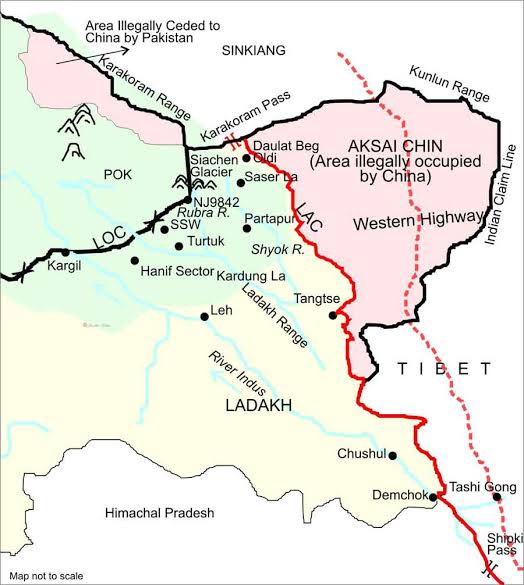 6) Finally.. What China has been trying to do over the decades is..Keep India to the west of Sindhu (Indus) & west of Shyok rivers in Ladakh.Somehow create an all weather road to Pakistan Occupied Kashmir (Gilgit Baltistan) from Daulat Beg Oldi bypassing Siachen glacier!