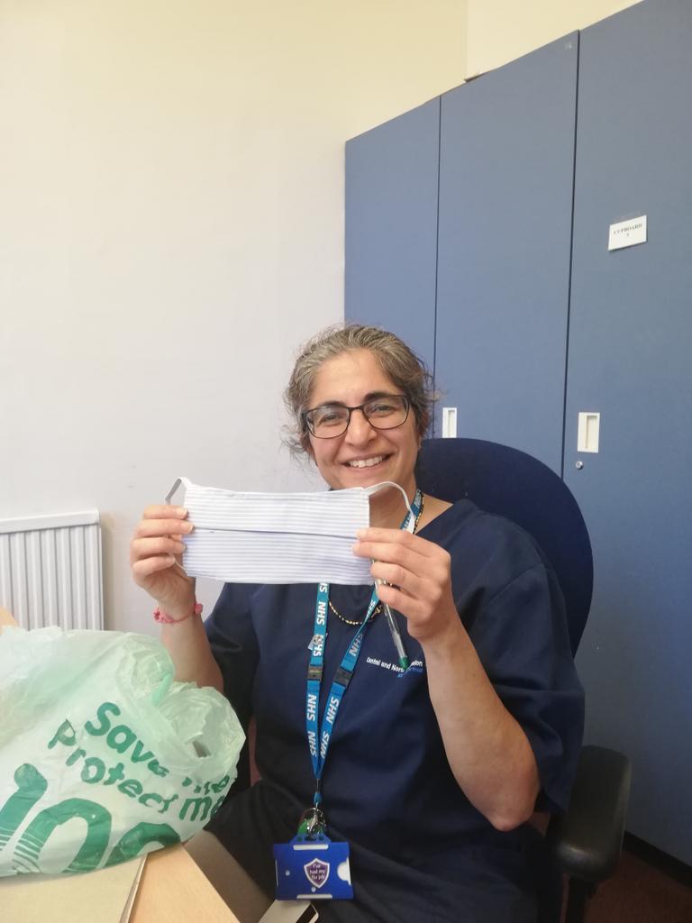 Walters2Carole's tweet photo. Thank you to Sheela and the Shah family!  NHS heroes From all the SPRU team #SPRU #CNWL #CamdenIAS #rehabilitation #grateful #NHSheroes #NHSfamilies https://t.co/usDnUfXbSd