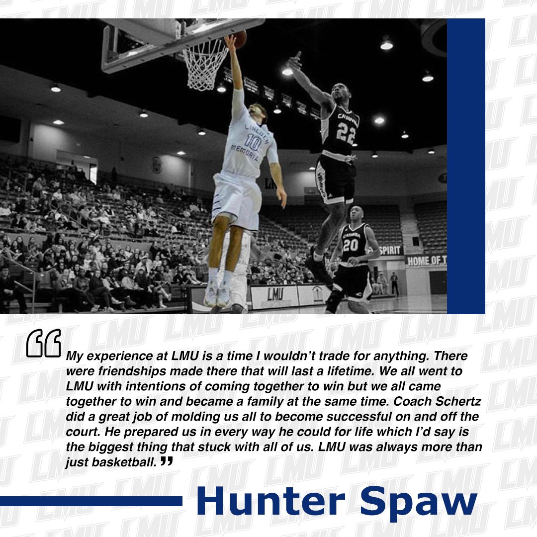 LMUMBB's tweet photo. 🚨 Alumni Spotlight 🚨

#LMUMBB ⭐️ @hunter_spaw shares his experience with @LMURailsplitter 

#LMUFamily https://t.co/Td5N2gdRHS