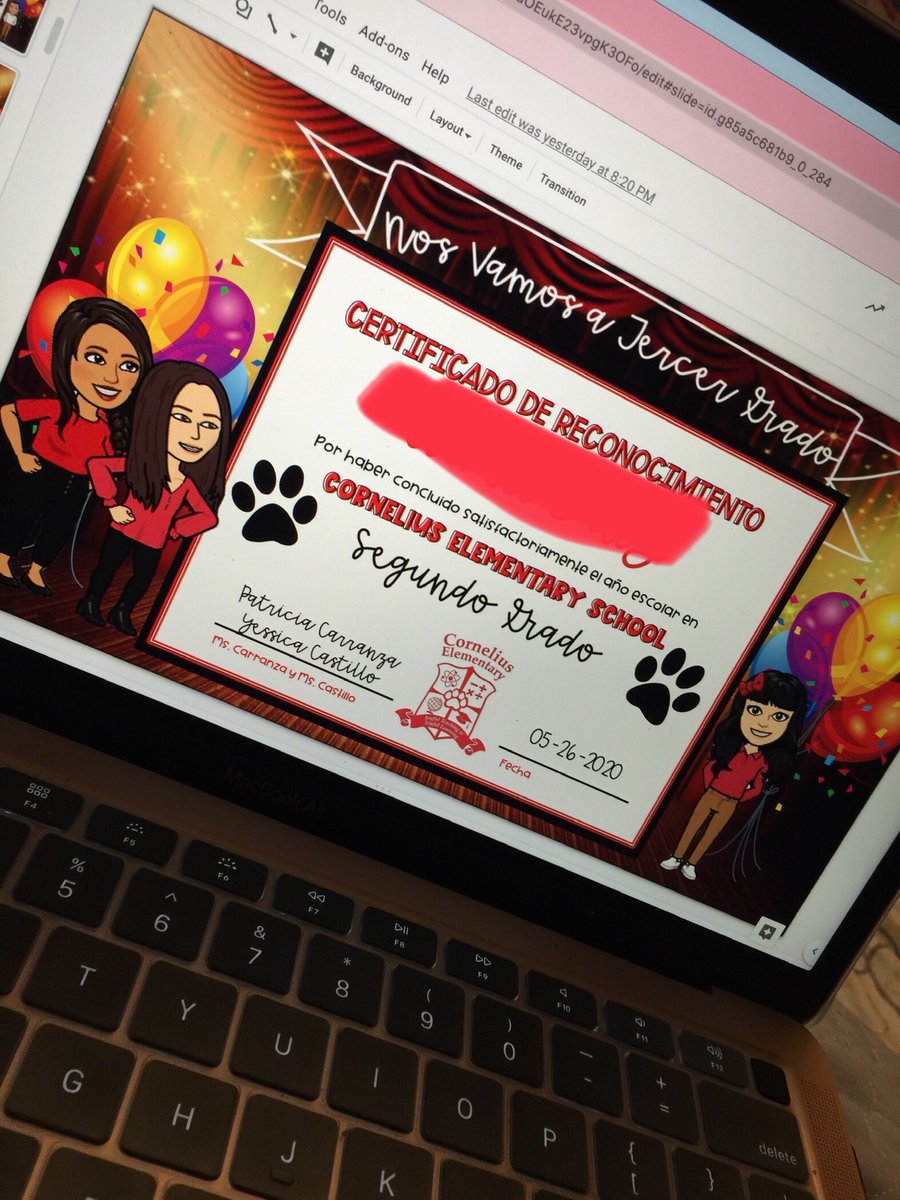 msycastillo's tweet photo. Successful Zoomremony with our Bilingual Bunch today! Since they couldnβt accept their certificates in person, we made sure each of them had a representative π€© Blessed to share the best with @MsCarranza2 @CorneliusElem #LevelingUpOnline #EOY1920 https://t.co/c6Owir5ECt