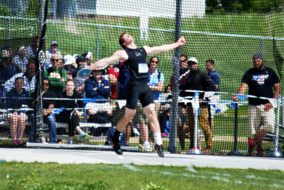 HardingSports's tweet photo. On this date in 2017, Josh Syrotchen earned his fourth All-America honor in the outdoor discus.

You can see what happened every day at:
https://t.co/B8nj3hmApt

@Harding_Track 

#GoBisons https://t.co/crmGn41fjh