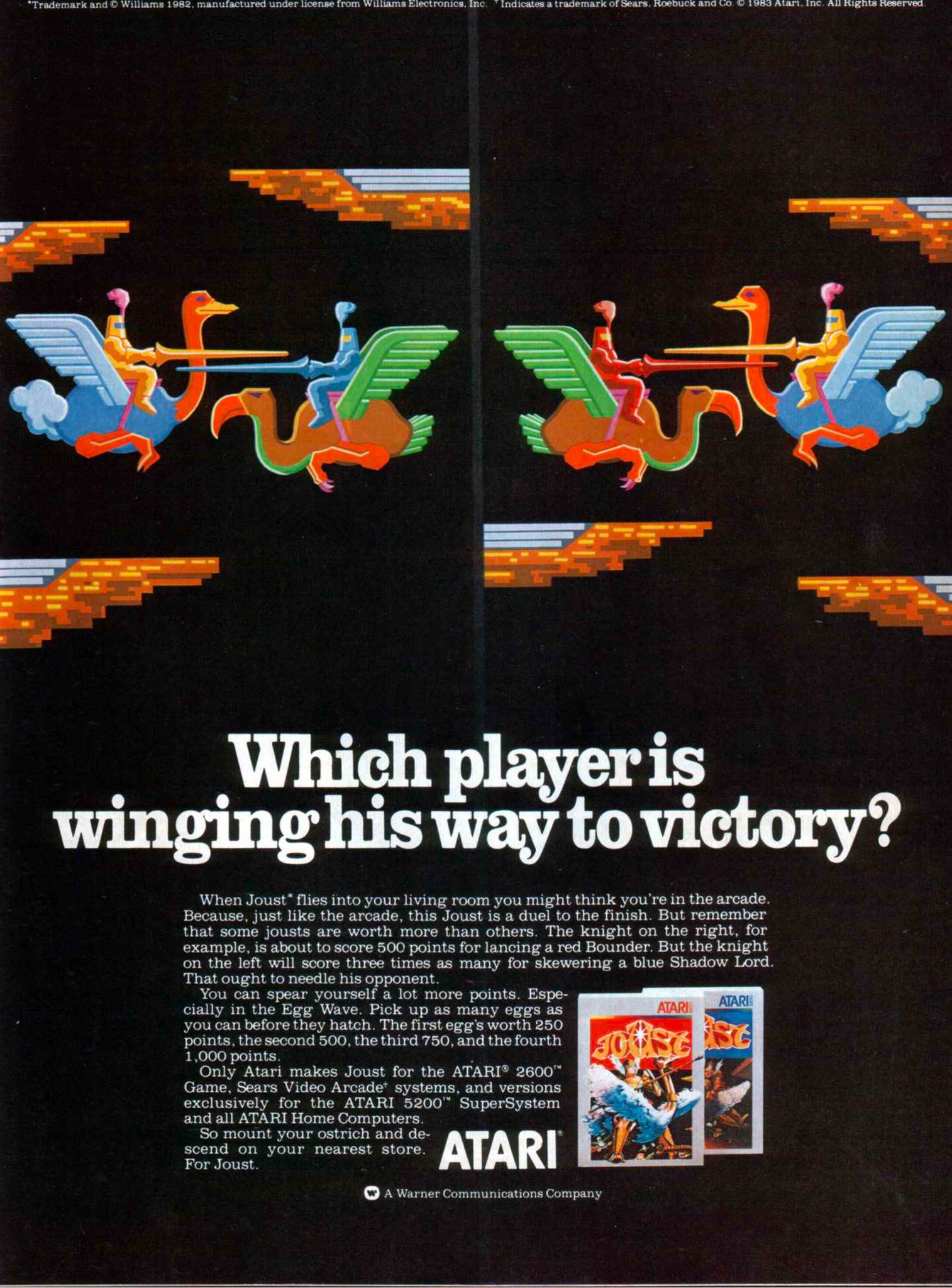 joust williams electronics 1982