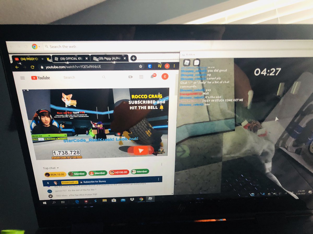 collin31857790's tweet photo. @KreekCraft  I’m watching you and playe piggy https://t.co/rMg3DVyl0X