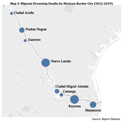From 2012 to 2019, the report also counted 378 cases where an individual died while attempting to cross the Rio Grande and the body washed up on the Mexican shore. These cases are not counted in Border Patrol statistics or any U.S. database.