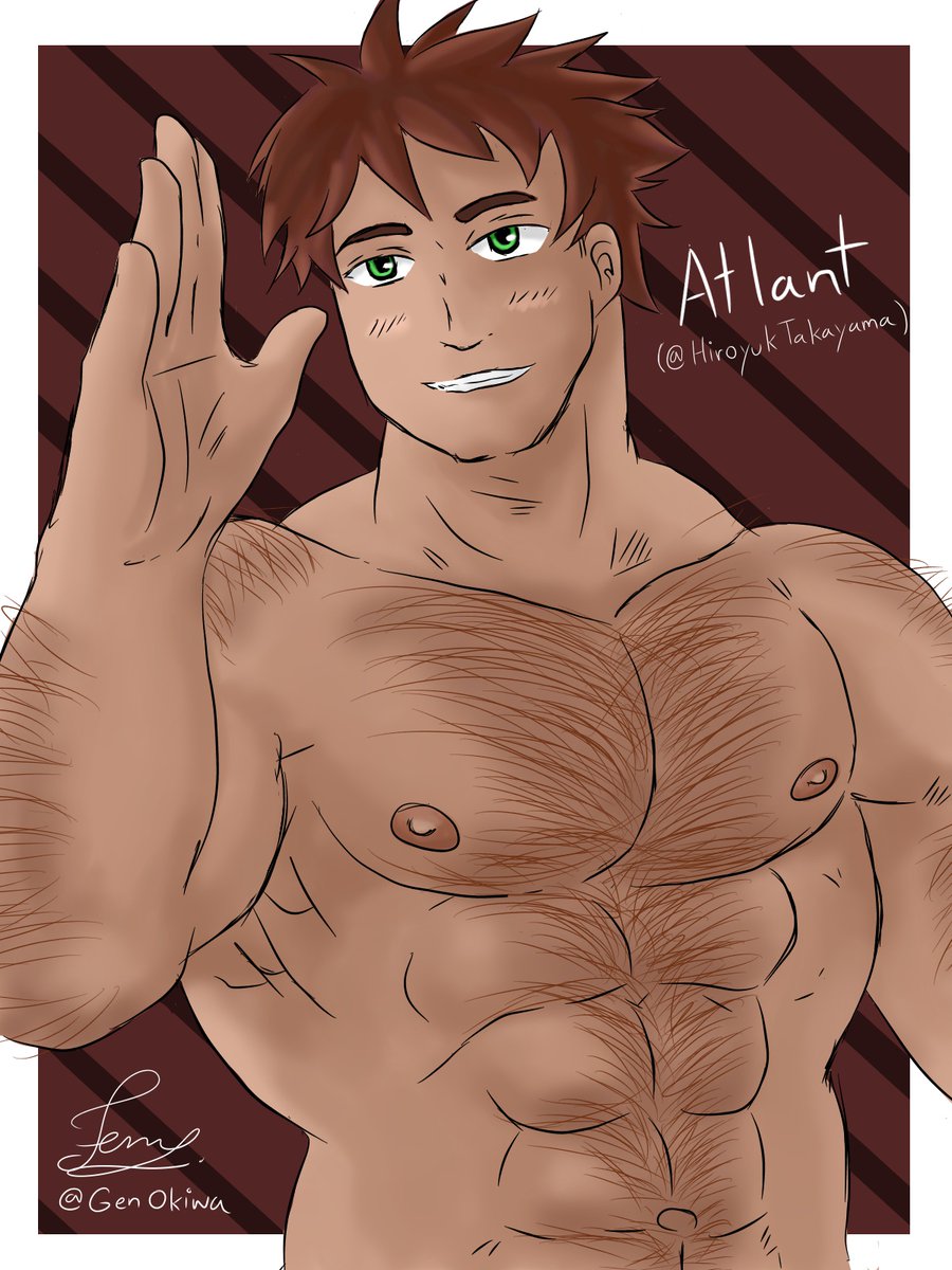 ShibakungTHz's tweet photo. [Fanart]

Atlant from @HiroyukTakayama 
Thank you! It is very fun to draw him 💪🏼❤️

#Tenuz #Fanarts #Bara https://t.co/MDsgmX4jgN