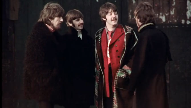 sgt pepper was about their childhood.this theme is most prominent in the sgt pepper singles: strawberry fields and penny lane. both songs are literally about their childhood in liverpool. john and paul reminiscing about better times.