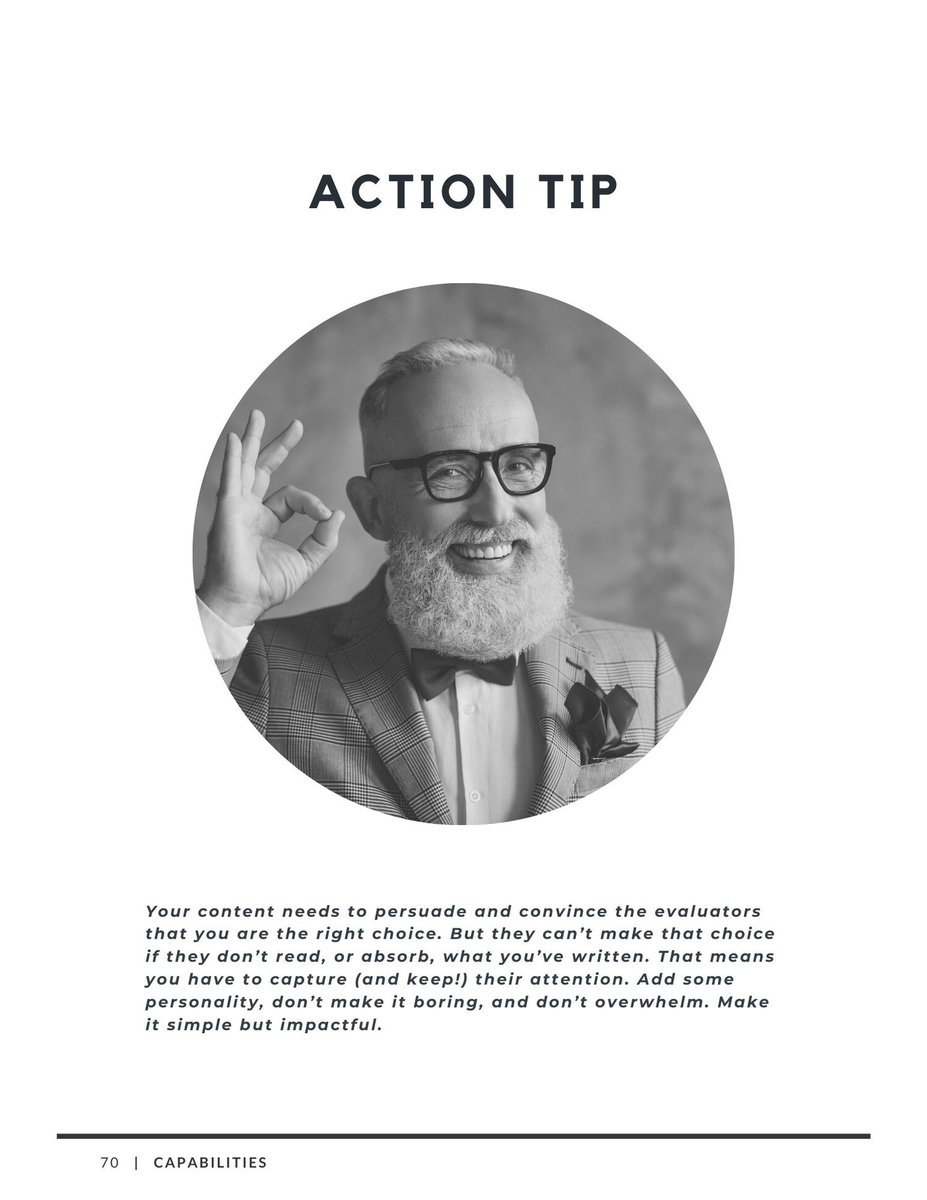 Lisa_Rehurek's tweet photo. Writing content for your #RFP that is engaging and draws the evaluator isn't as easy as you may think. Here's a tip to help: https://t.co/0M3IWX6Cgm
#RFP #RFPSuccess #success #Proposal #DoBetterWinMore #business https://t.co/YWHpiyaH7d