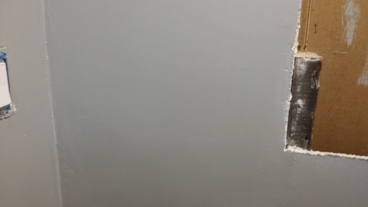 The walls yesterday morning. They look more than a bit different right now 