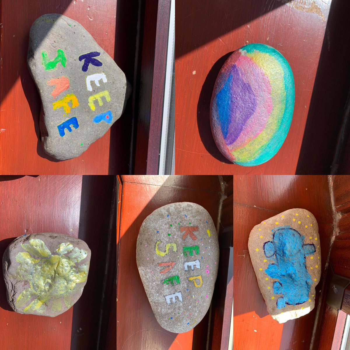 SeamabScotland's tweet photo. Class #Joy have been busy today painting rocks to hide in the local community #art #rumblingbridge #kinross https://t.co/qIz4aLaudQ