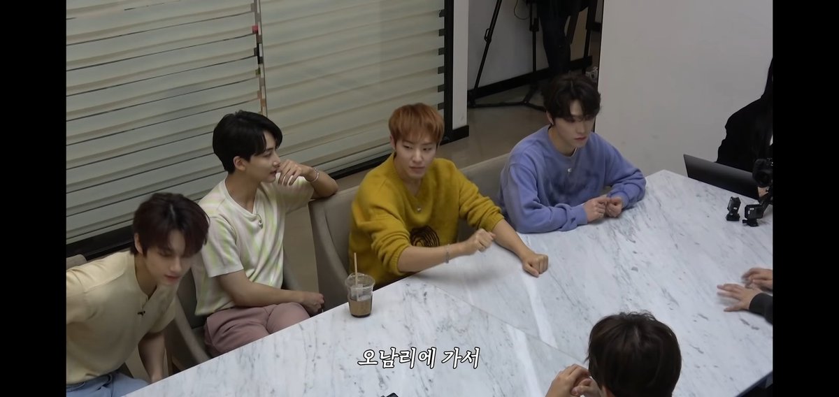 5 is pronounced as "oh/o". So Hoshi lists a bunch of things that begin with "oh", which they can all do for their 5th anniversary. They include:- going to OHnamri (a part of Namyangjoo)- eating OHri gogi (duck meat)- eating Oreos for dessert- eating OHdodokbbyeo (cartilage)