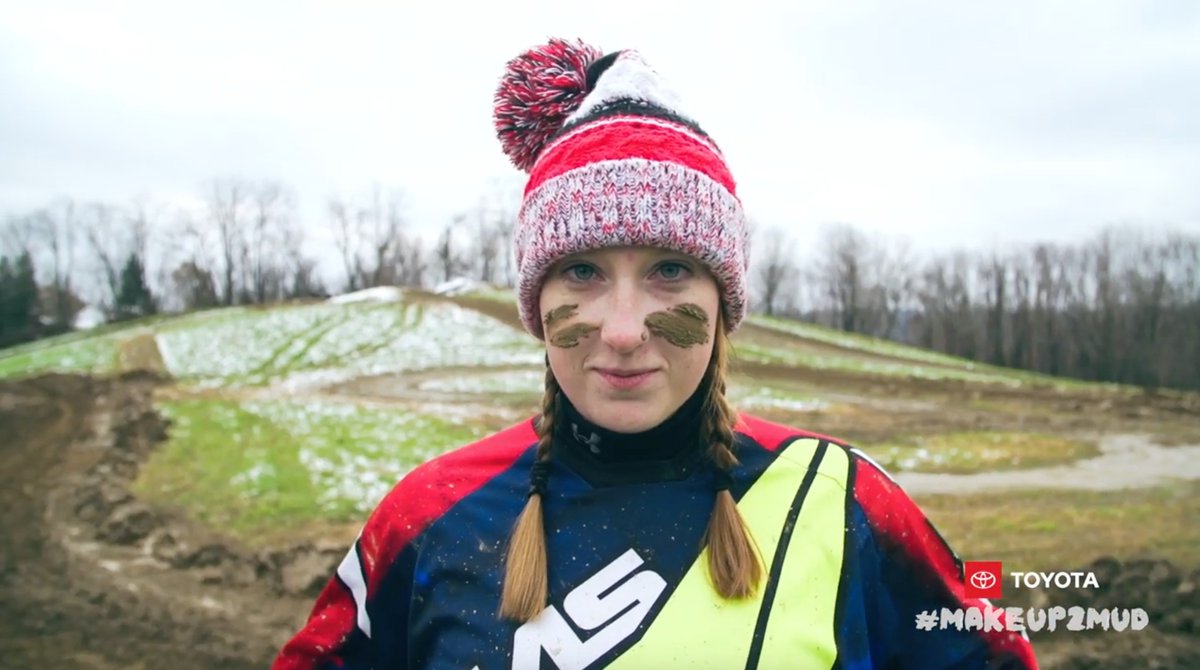 SupercrossLIVE's tweet photo. Featuring @toyotaracing #Makeup2Mud Sierra Yoho! She noticed the struggle of privateer riders and took action. Her main goal is to make the riders of A&Y Performance feel like they are on a factory team as they progress with the sport. #makeup2mud https://t.co/mEcnQnSQLE https://t.co/lNiiiEIwzB