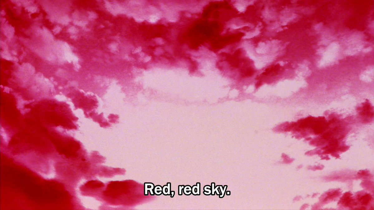 rei associates asuka with red, with rage, with the colors of the dummy plug, with selfishness. all these threaten rei's assumptions about her self-worth. like asuka, rei comes to terms with her agency-- that she does not need to die because she's told to.