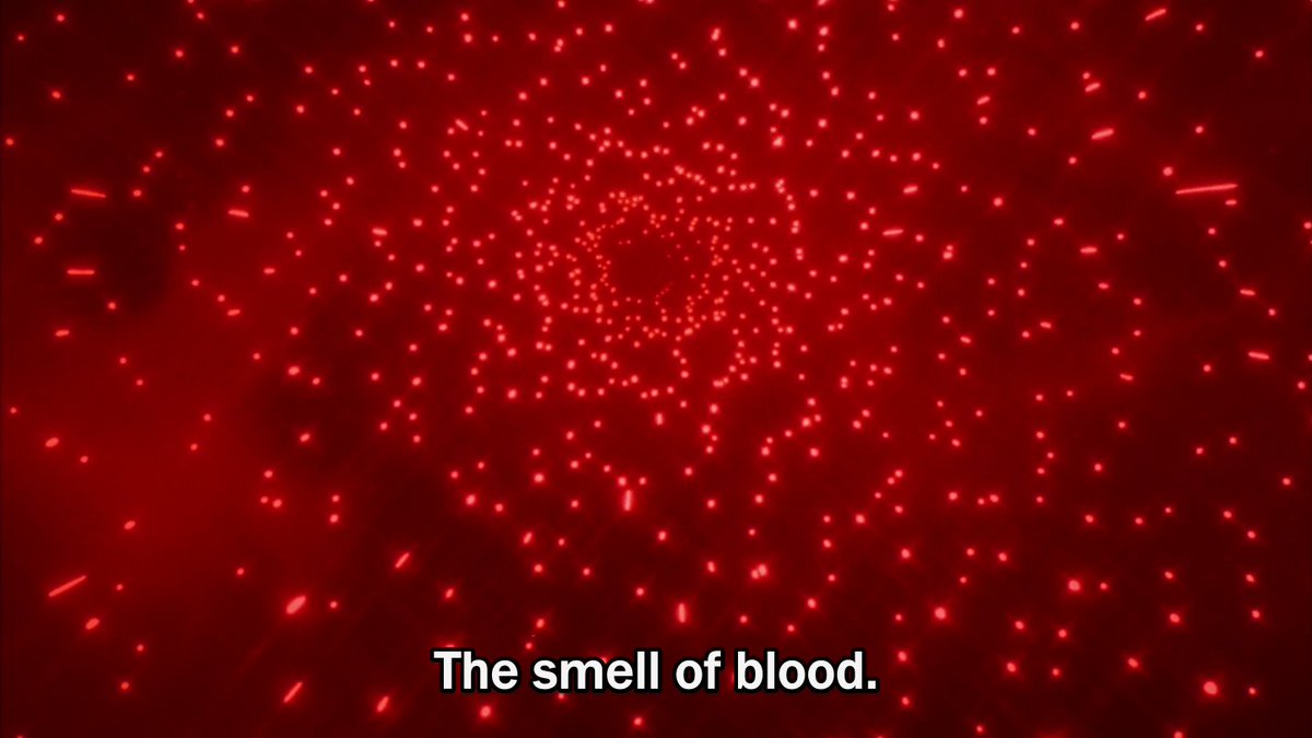 rei associates asuka with red, with rage, with the colors of the dummy plug, with selfishness. all these threaten rei's assumptions about her self-worth. like asuka, rei comes to terms with her agency-- that she does not need to die because she's told to.