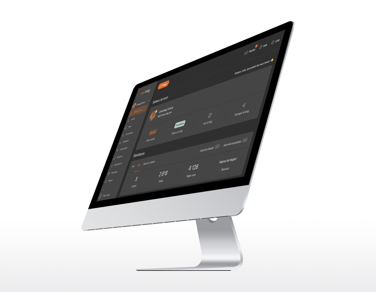 OverBlog's tweet image. #MardiConseil 

Vous avez la possibilité d&apos;assombrir votre administration en activant le Dark mode. 🌓

Depuis la section profil et compte de votre administration, cliquez sur l&apos;icône en forme de lune situé en haut à droite de votre avatar. 😉

#Overblog #astuces #blogs